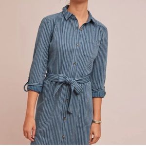 Anthropologie Bellamy Striped Shirt dress, size 6